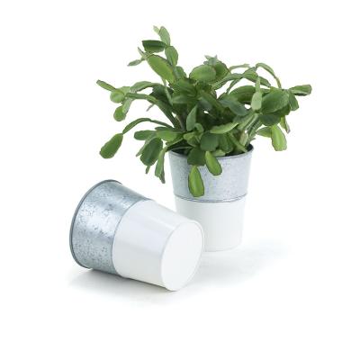 475  galvanized vasewhite base by125 1w wholesale pot covers metal containers