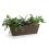 14 metal rectangle window box antique brown