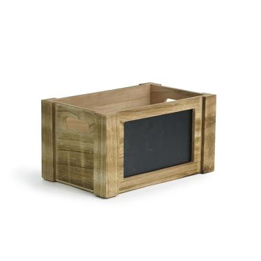 wood crate burnt finish chalkboard small