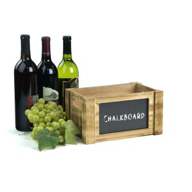 wood crate burnt finish chalkboard small