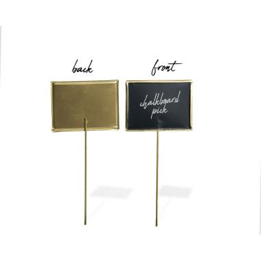 tin chalkboard pick gold plated finish 12  ny12 1gld wholesale metal containers