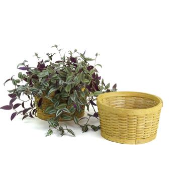 woodchip round bowl honey color large