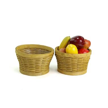woodchip round bowl honey color medium