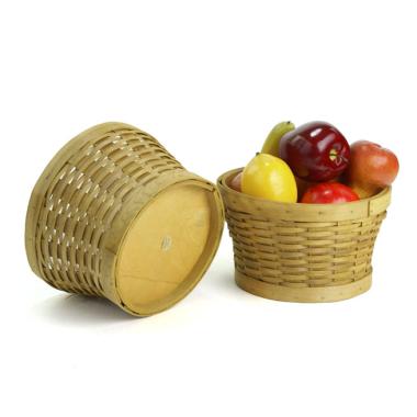 woodchip round bowl honey color medium
