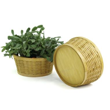 woodchip round bowl honey color extra large